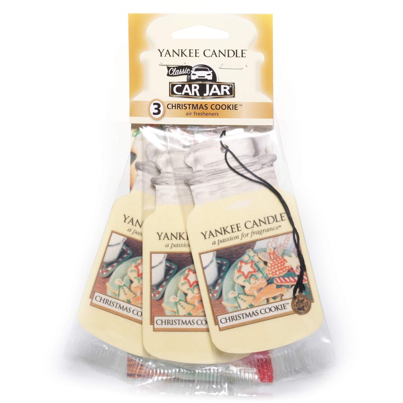 Yankee Candle Paper Car Jar, Christmas Cookie (Pack of 3) - Image 1